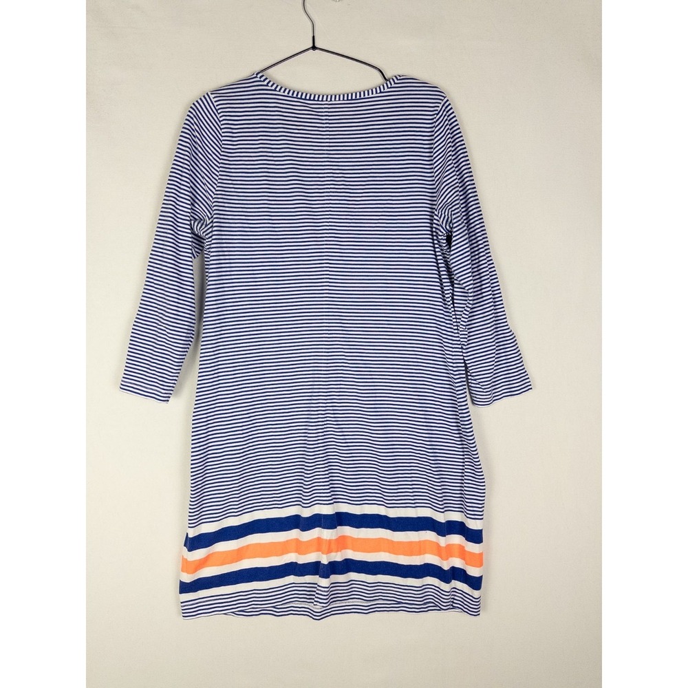 Lilly Pulitzer Beacon Navy Striped Dress Womens L Cotton Short Pullover Spring - Picture 4 of 6